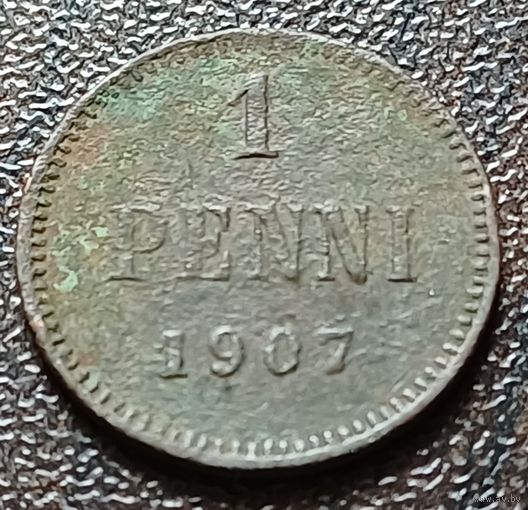 Финляндия 1 пенни, 1907    ( 1-2-6 )