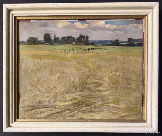 Скрипниченко Г.С ; "белорусский Дали";1973г;Деревенька;картон/масло;48/58