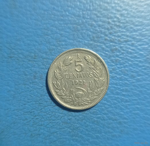 Чили 5 сентавос 1921 год кондор