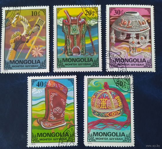 Монголия 1975 украшения орнаментом 5 из 7.