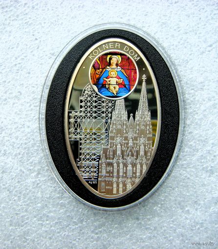 1 новозеландский доллар 2010. Ниуэ. Готический собор. Кёльн. Серебро 925