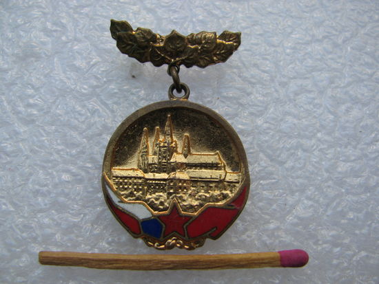Знак ЧССР. Cоюза Чехословацко-Советской дружбы. тяжёлый, эмаль