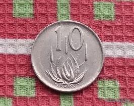 ЮАР 10 центов 1975 года, UNC
