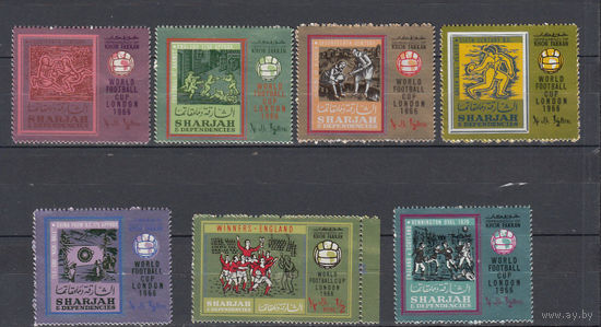 Чемпионат мира по футболу "Лондон 1966". Кхор Факкан. 1967. 7 марок. Michel N 124-130 (14,0 е)