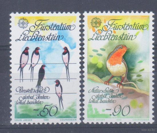 [32] Лихтенштейн 1986. Фауна.Птицы.Европа.EUROPA. СЕРИЯ MNH