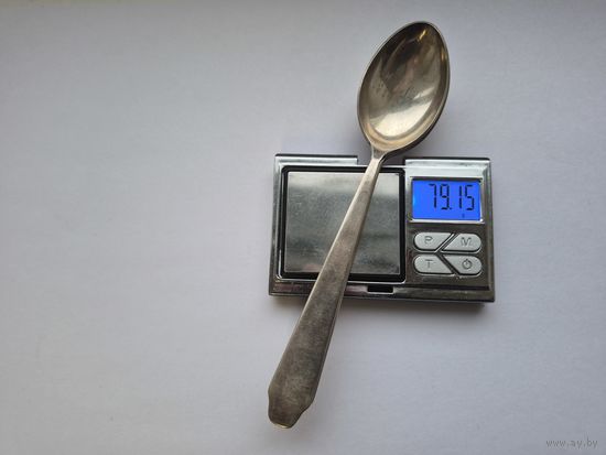 Комплект (3 штуки) чайных ложек, в блеске, ЛЮ2 (Ленинградская ювелирная фабрика, 1962 года). Вес 79,15 грамм. Серебро 875, звезда. Не чищены. 16