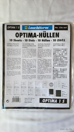 Leuchtturm S1 Optima Листы для банкнот на 1 (2) ячейки! Целая пачка 10 шт! Германия, Лёйхтурм, Leuchtturm! ВОЗМОЖЕН ОБМЕН!