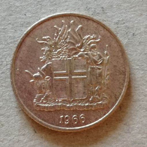 Исландия 1 крона 1966 год, KM# 12a