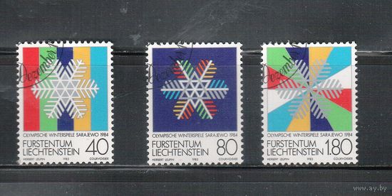 Лихтенштейн-1983(Мих.834-836)  гаш. , Зимние ОИ-1984 в Сараево, Спорт(1)