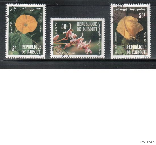 Джибути-1983 (Мих.366-368) гаш.  , Флора, Цветы(полная серия)