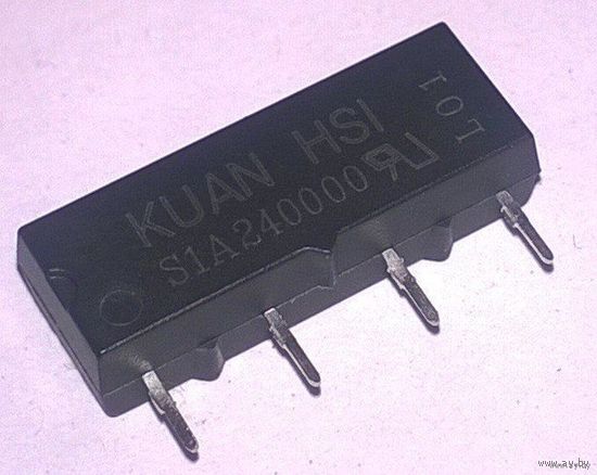 S1A240000. Реле 24VDC электромеханическое герконовое. Норм. открытый контакт, стандартный тип. 24 Вольта. Kuan Hsi