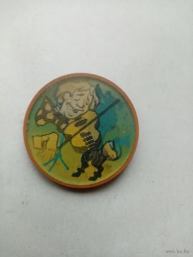 ЗНАЧОК СКРИПАЧ И ПЕС (ПЕРЕХОДНОЙ)