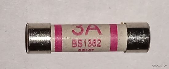 Предохранитель 3А BS1362 250 В 6х25 мм