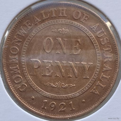 Австралия 1 пенни 1921 г. В холдере