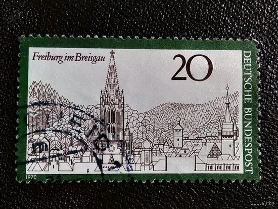 Марка Германия 1970 год Города