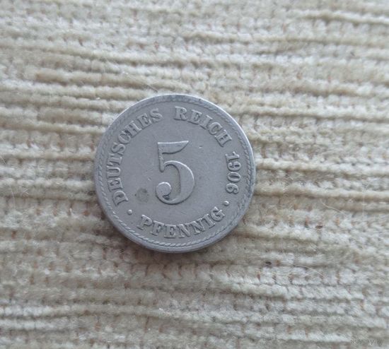 Werty71 Германия 5 пфеннигов 1906 А