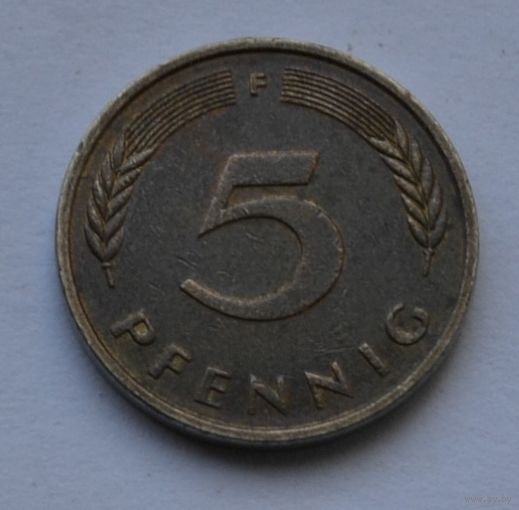 5 пфеннигов 1979 г. F, ФРГ, Германия.