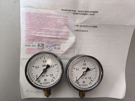 Манометры 2 штуки, старт с 10 руб