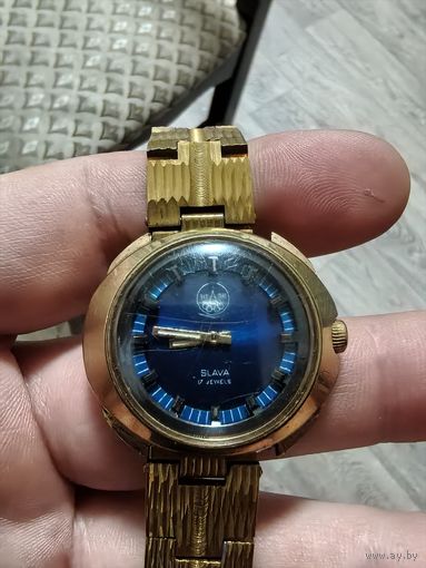 Часы слава ссср позолота ау10, на ходу