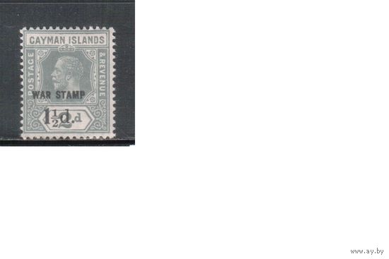 Кайманы-1920,(Мих.50)  * , Британские колонии, Стандарт,Надп., Король, Военный налог, (одиночка)