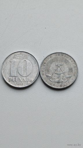 Германия. 10 пфеннигов 1968 года. А.