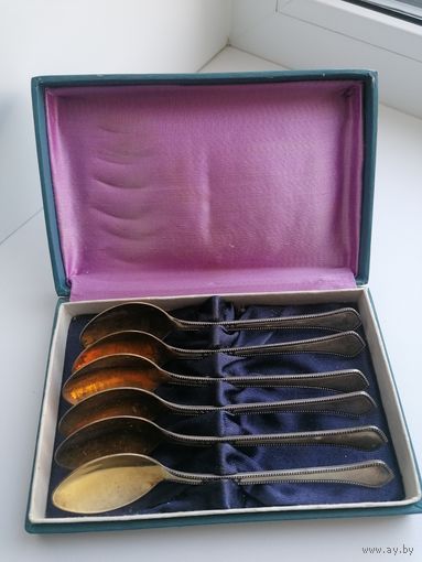 Набор чайных мельхиоровых ложек СССР, Таллинский увелирный завод