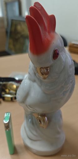 Фарфоровый ночник Попугай какаду 1957-1960 гг. Городницкий ФЗ, УССР