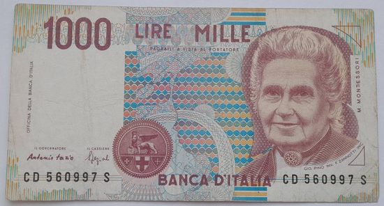 Италия 1000 лир 1990 года  VF
