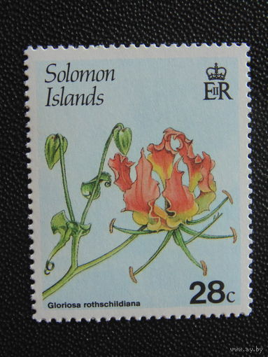Соломоновы острова 1987 г. Цветы.