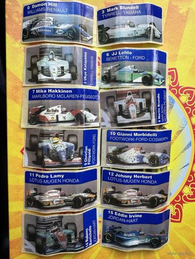 20  наклеек  Formula  Cars