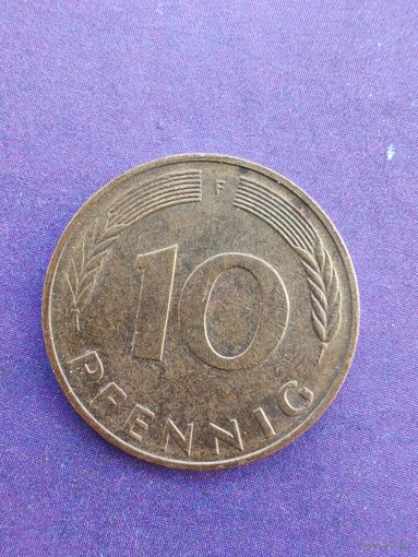 Германия ФРГ 10 пфеннигов 1988 F
