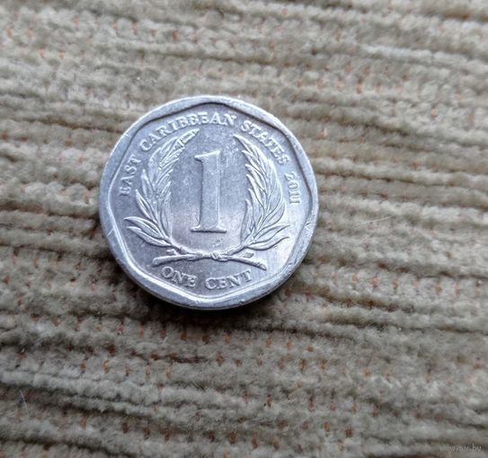 Werty71 Карибские острова 1 цент 2011 Елизавета 2 Карибы