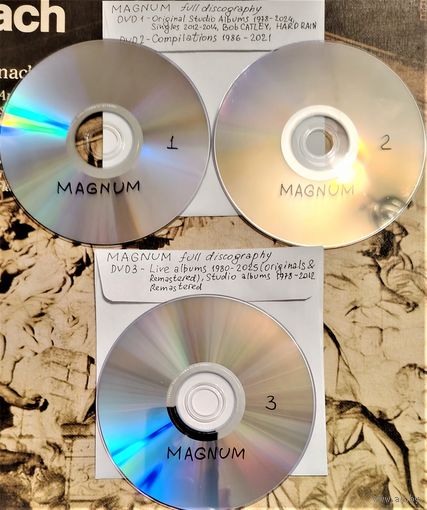 DVD MP3 MAGNUM, Bob CATLEY, HARD RAIN полная дискография (Prog related) - 3 DVD