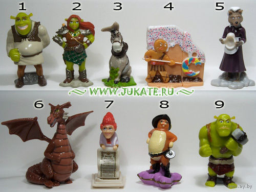 Игрушки из серии "Шрек-4"