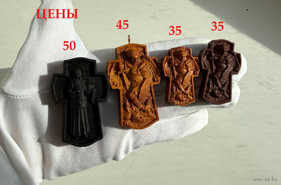 Крест, икона архангел Михаил и Святая Матрона Московская Красное дерево Цена разная