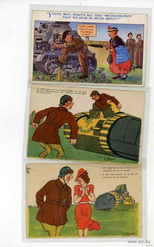 ПМВ  открытки СОЮЗНИКИ: ТАНКИ пропаганда (6)