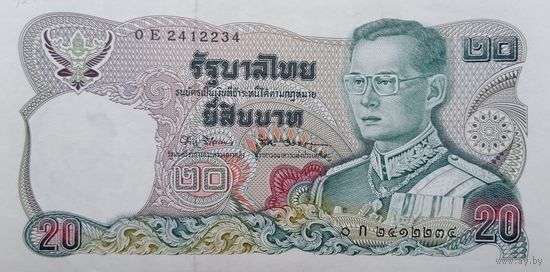 Werty71 Таиланд 20 бат 1981 UNC банкнота