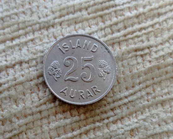 Werty71 Исландия 25 Эйре оре Эре 1960