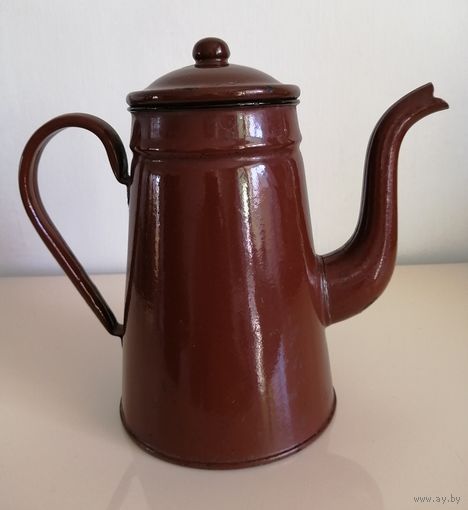 Винтажный эмалированный кофейник