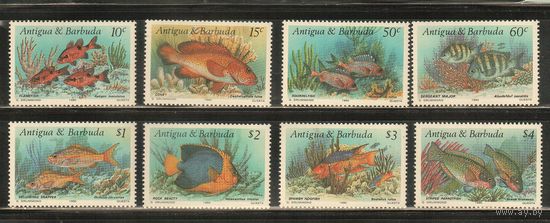 Антигуа и Барбуда-1990(Мих.,1358-1366) , **  , Морская  Фауна, Раки, Крабы (полная серия)