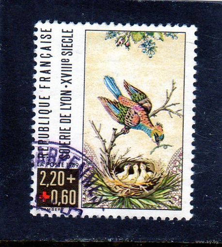 Франция.Ми-2612.Искусство.Лион-шелк восемнадцатого века, Серия: красный Крест.1989.