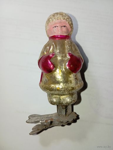 Игрушка на ёлку , Филипок  , винтаж , стекло , СССР .