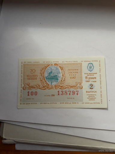 Лотерея ДОСААФ 1987-2