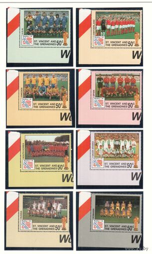 Сент Винсент и Гренадины-1994, (Мих.2809-2832) ** , Спорт, Футбол, ЧМ-1994(полная серия) все 24 марки(2)