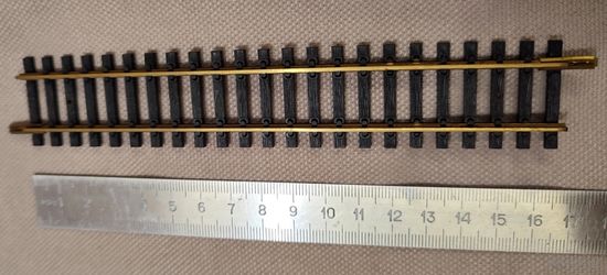Рельс прямой L=165mm Fleischmann #6005, НО 1:87