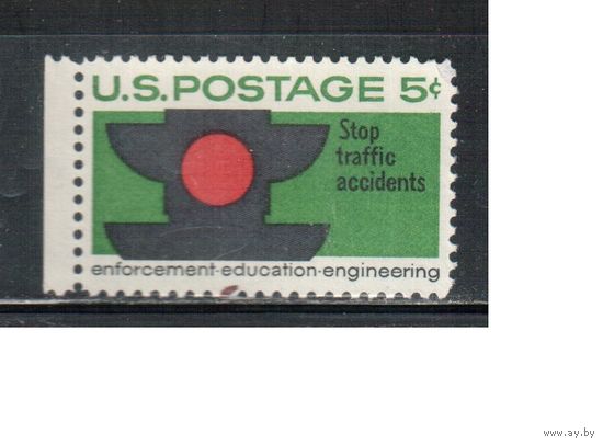 США-1965, (Мих.888) , * (без клея) , Светофор(одиночка)
