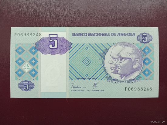Ангола 5 кванза 1999 год UNC