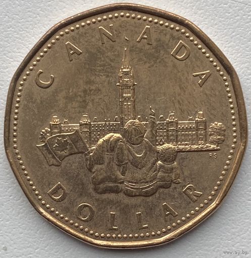 Канада 1 доллар 1992 г. 125 лет Конфедерации Канада. Парламент