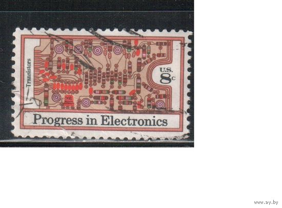 США-1973, (Мих.1114) , гаш. , Прогресс в электронике,