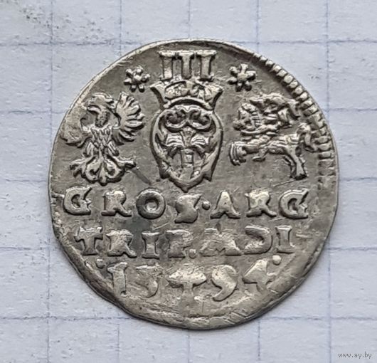 3 гроша 1594 год ОТЛИЧНОЕ СОСТОЯНИЕ